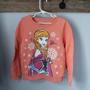 Frozen Elsa Size 9-10 Years Peach Sweatshirt